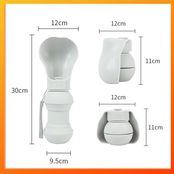 BMN Portable Dog Water Bottle, Collapsible Pet Water Bottle,Large Capacity for Big Dogs， Leak-Proof Travel Dispenser, Foldable Bowl for Hiking Walking Outdoors，19oz - Image 4