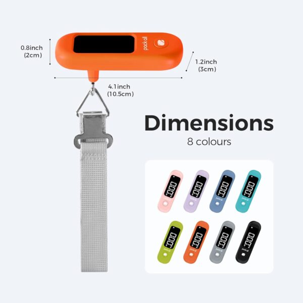 pack all 110 Lbs Luggage Scale, Digital Handheld Baggage Scale, Travel Suitcase Weight Scale with LCD Display, Battery Included, Apple Green - Image 8