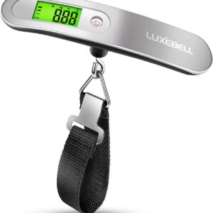 Digital Luggage Scale Vacation Travel Essentials Accessories Gifts for Traveler Portable Suitcase Handheld Weight Scale 110 lbs Hanging Baggage Travel Must Haves
