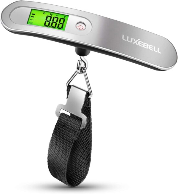 Digital Luggage Scale Vacation Travel Essentials Accessories Gifts for Traveler Portable Suitcase Handheld Weight Scale 110 lbs Hanging Baggage Travel Must Haves