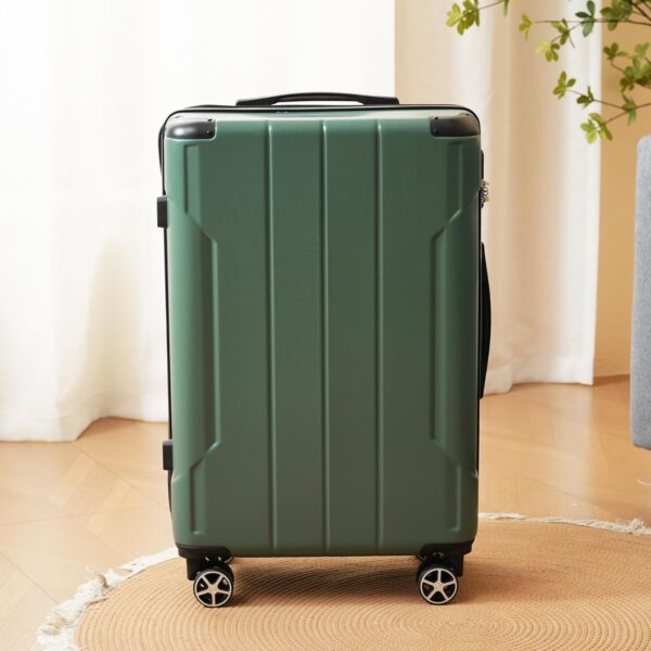 Merax Luggage Sets 3-Piece Hardshell with Spinner Wheels Lightweight Suitcase with Corner Guards (Green, 20/24/28) - Image 7