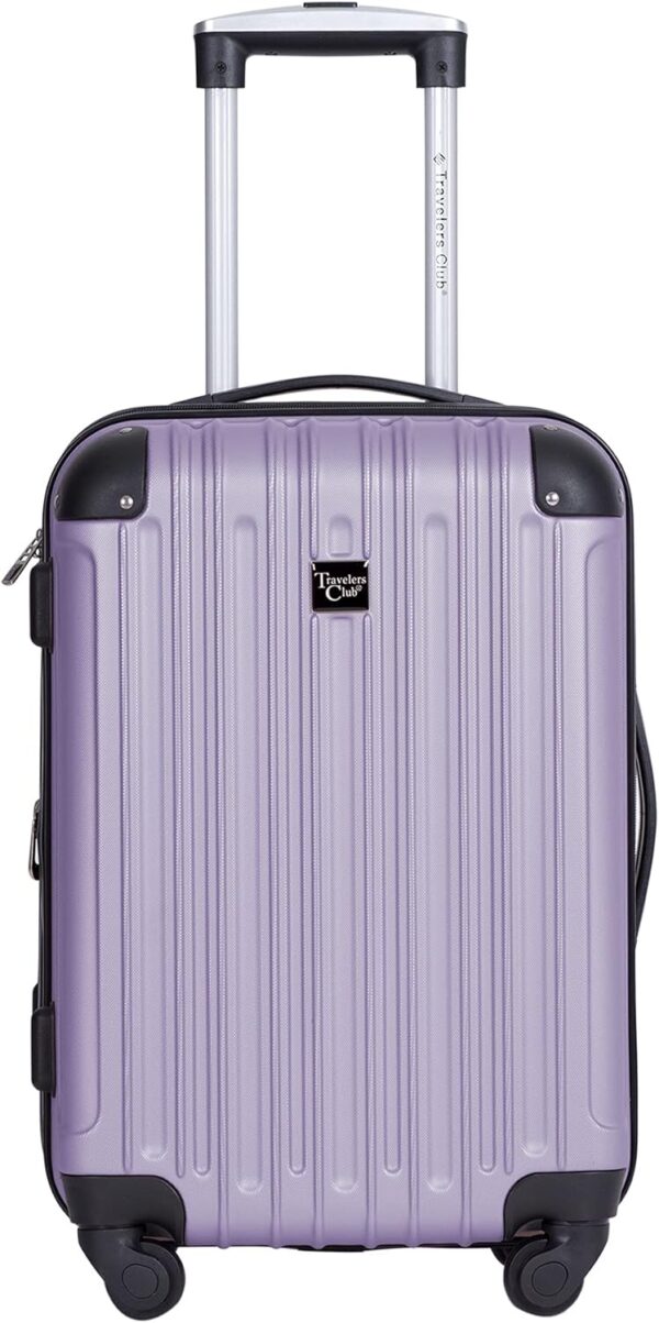 Travelers Club Midtown Hardside Luggage Travel, Lilac, 4-Piece Set - Image 5