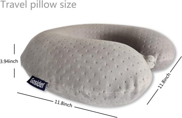 Memory Foam Travel Pillow, Comfortable Travel Neck Pillow U Shape, Support Neck and Head to Relieve Fatigue, Portable Neck Pillow Suitable for Planes, Trains, Self-Driving Cars - Image 3