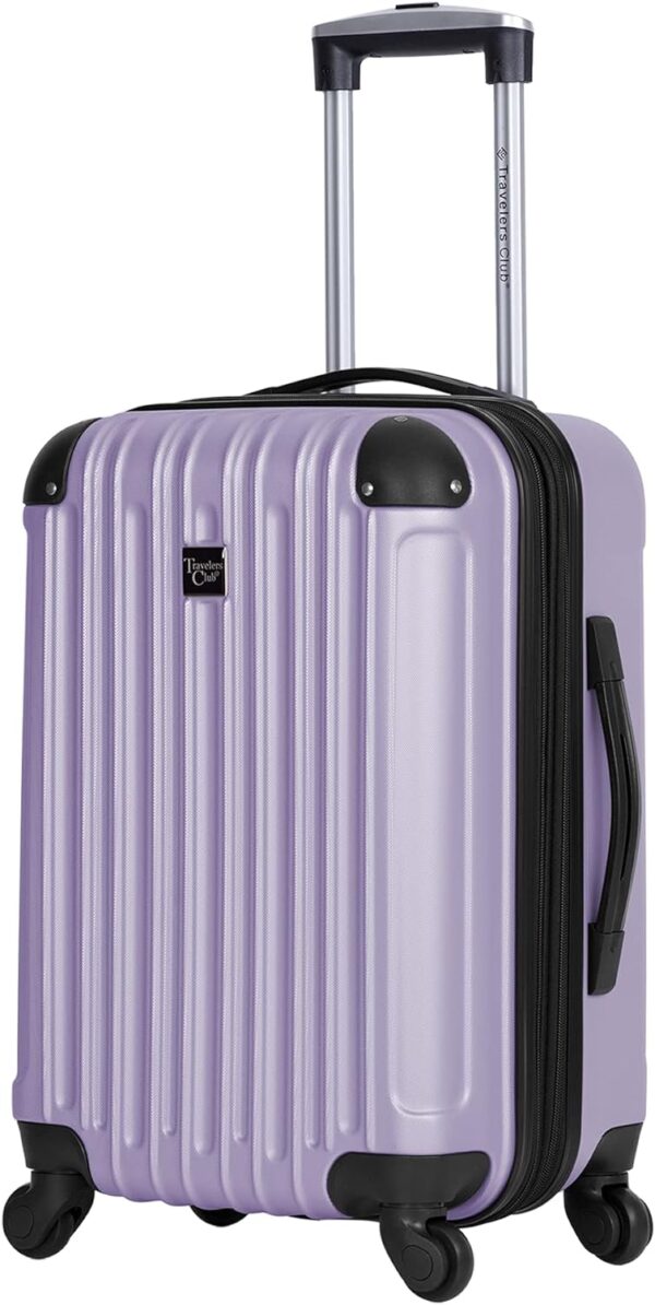 Travelers Club Midtown Hardside Luggage Travel, Lilac, 4-Piece Set - Image 4