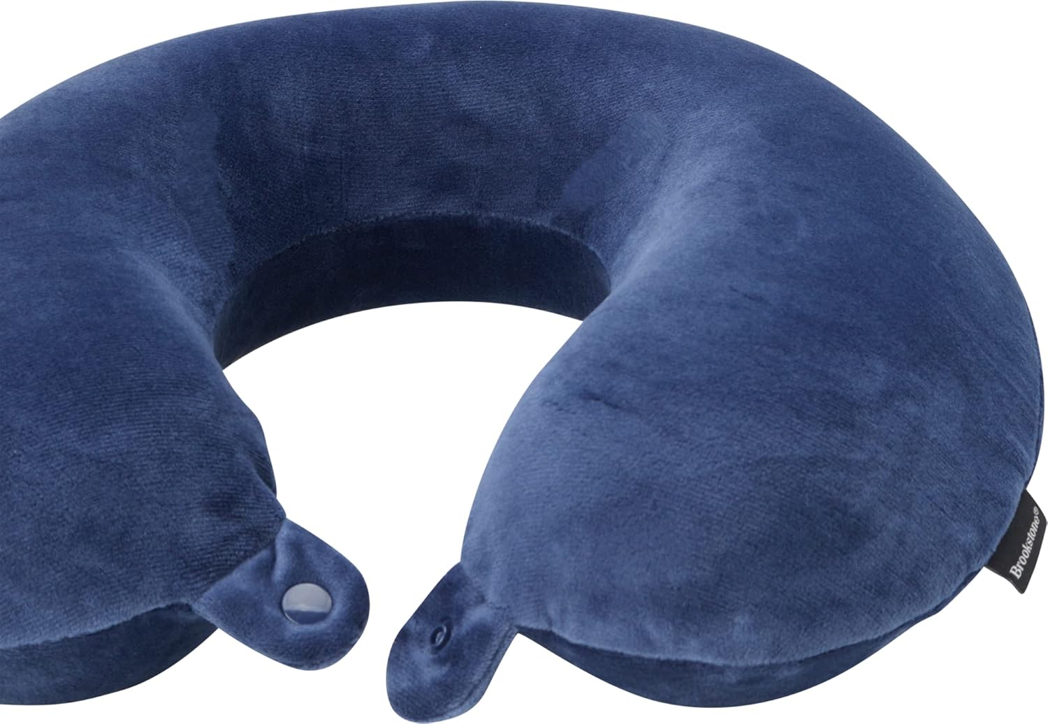 Brookstone Travel Neck Pillow - Lightweight Fleece Casing U-Shaped Stuffable Memory Foam Travel Pillow for Sleeping and Neck Support, Blue - Image 5
