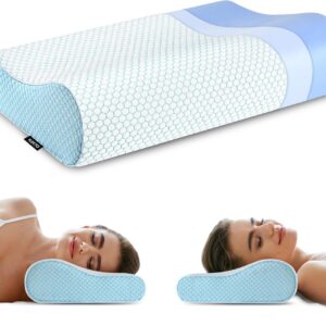 Memory Foam Pillows Neck Pillow Bed Pillow for Sleeping Ergonomic Cervical Pillow Orthopedic Contour Pillow for Side Back Stomach Sleeper