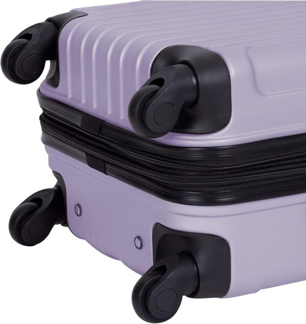 Travelers Club Midtown Hardside Luggage Travel, Lilac, 4-Piece Set - Image 7