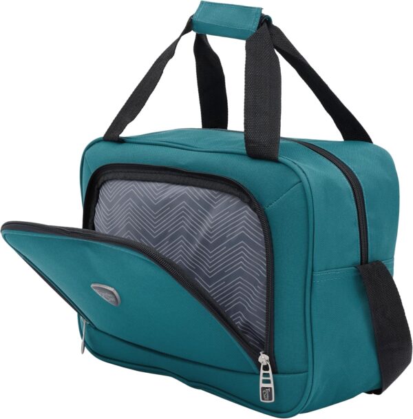Travelers Club Chicago Hardside Expandable Spinner Luggage, Teal, 3 Piece Set - Image 6