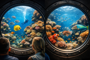 Sindbad Submarine Hurghada underwater coral reef view